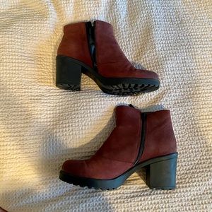 Blood Red Booties | From Scotland | Small Heel